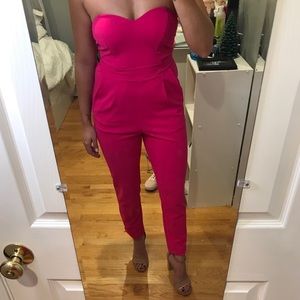 Hot pink jumpsuit